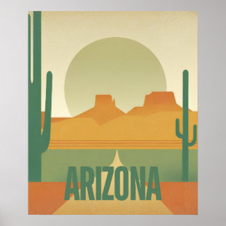 Poster Sunset de arizona - Paisagem do Deserto