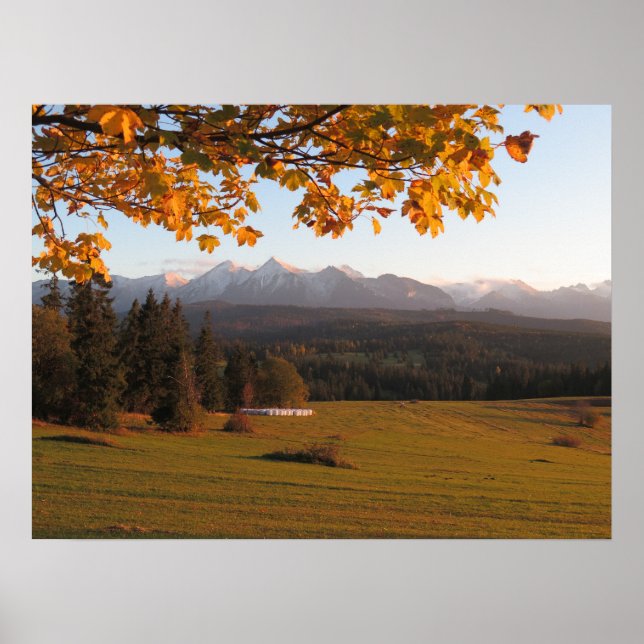 Poster Sunset de Autumn Tatras (Frente)