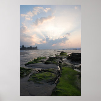 Póster Sunset de costa norte