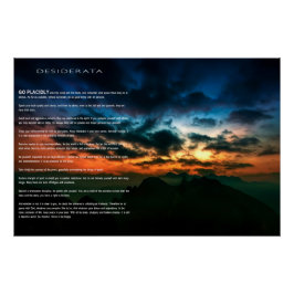Póster Sunset de montanha DESIDERATA