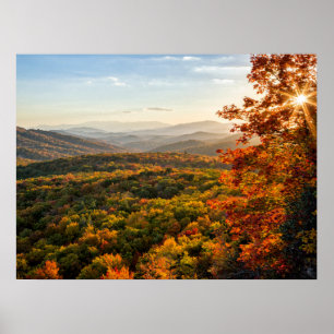 Poster Sunset de outono   Carolina do Norte
