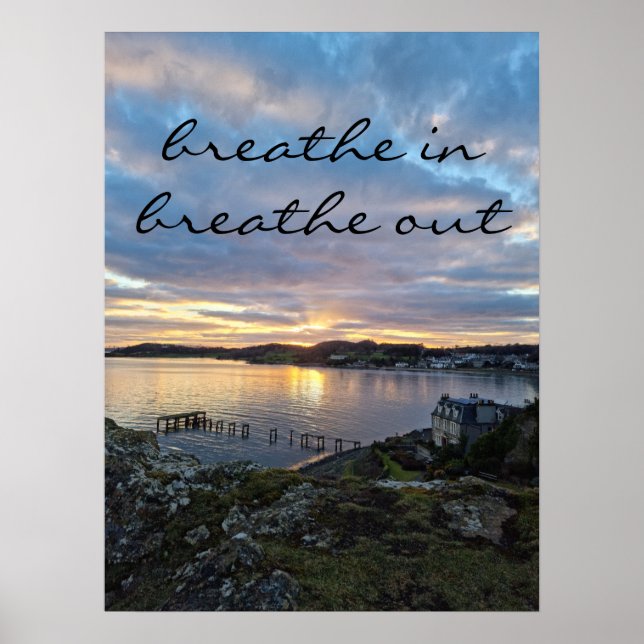 Poster Sunset em Aberdour (Frente)