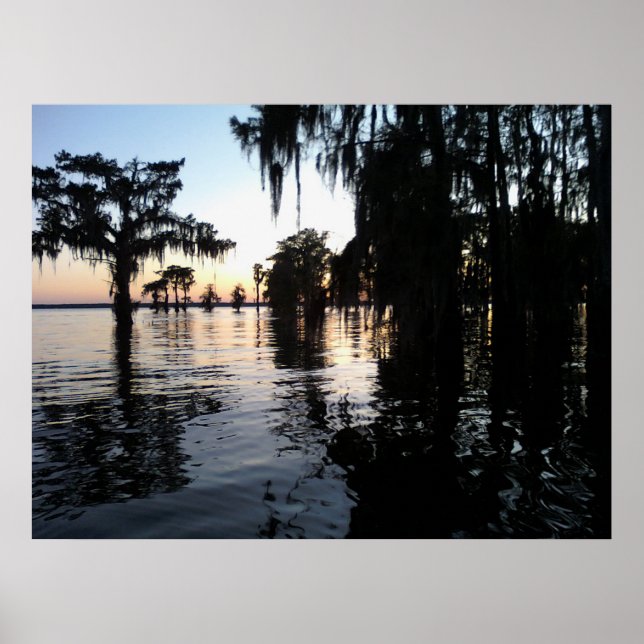 Póster Sunset em Bayou Black, Morgan City, Louisiana (Frente)