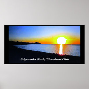 POSTER SUNSET EM EDGEWATER PARK CLEVELAND OHIO