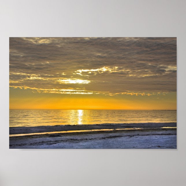 Poster Sunset em Fort Myers Beach, Florida (Frente)
