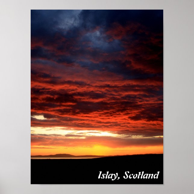 Poster Sunset em Islay, Escócia (Frente)