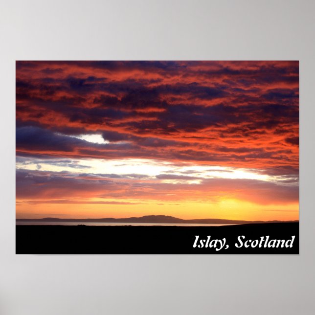 Poster Sunset em Islay, Escócia (Frente)