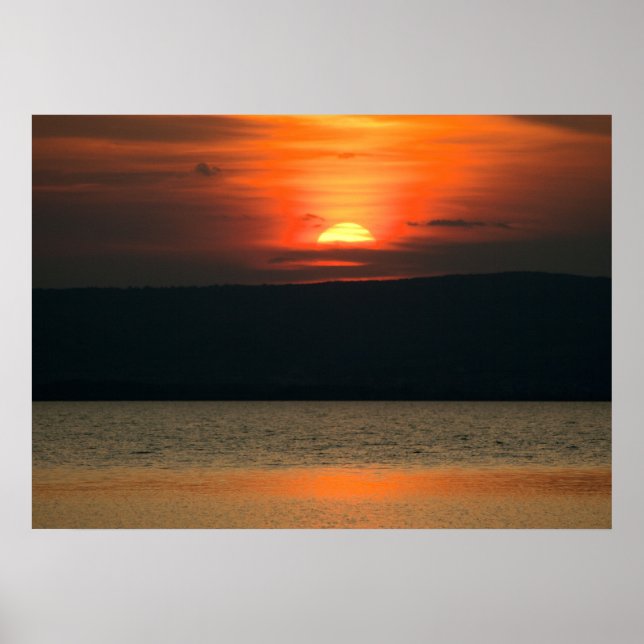 Póster Sunset em Neusiedlersee (Frente)