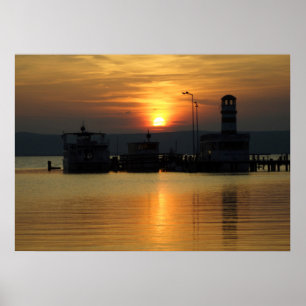 Poster Sunset Em Podersdorf Burgenland