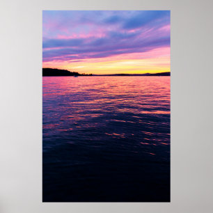 Poster Sunset em Senecaville Lake, Ohio