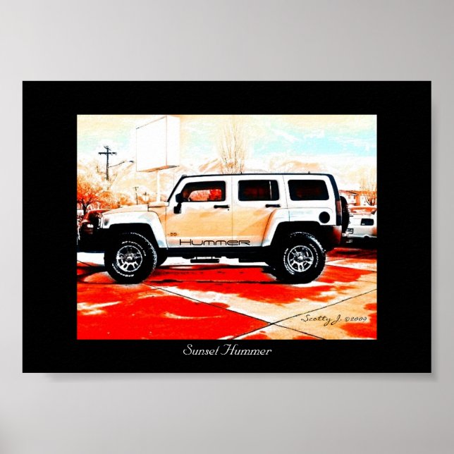 Póster "Sunset Hummer" © 2010 S.J. (Frente)