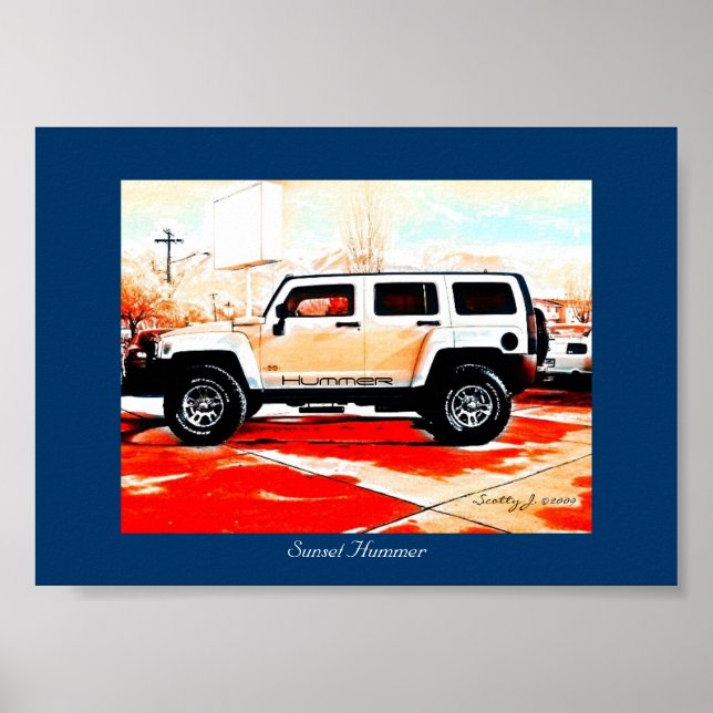 Póster "Sunset Hummer" © 2010 S.J. (Frente)