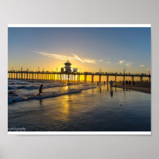 Poster Sunset@Huntington Beach,CA