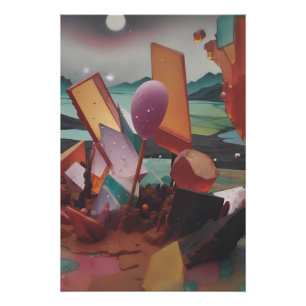 Póster Sunset in the Candy Lands - Ken Gage Art