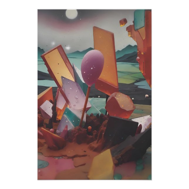 Póster Sunset in the Candy Lands - Ken Gage Art (Frente)