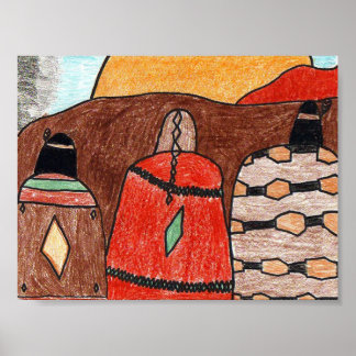 Póster Sunset Indiano