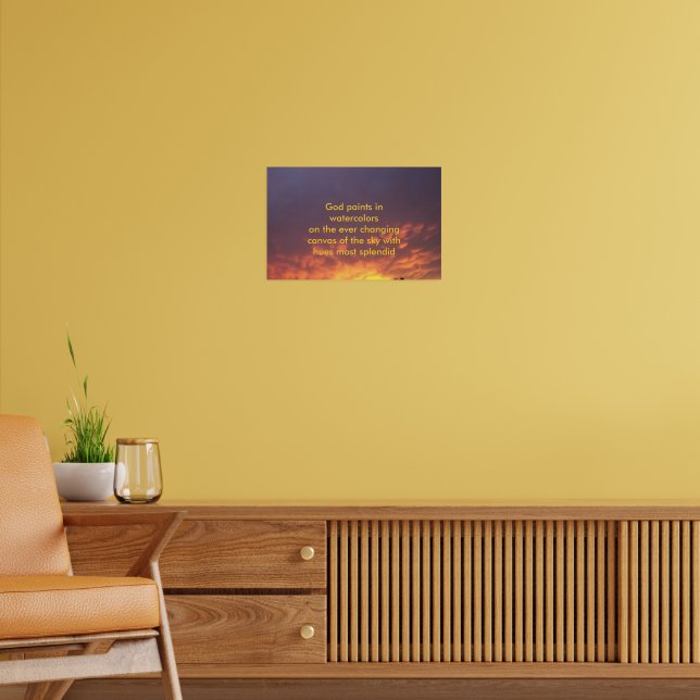 Poster Sunset Inspiracional (Sala de Estar 2)