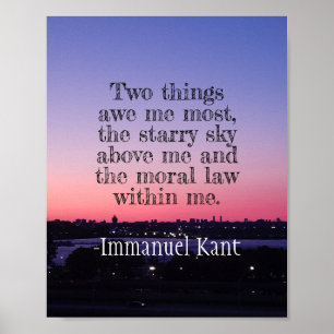 Poster Sunset Kant Motivation Cote Awe