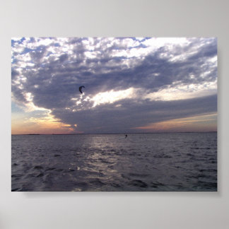 Póster Sunset Kiteboard