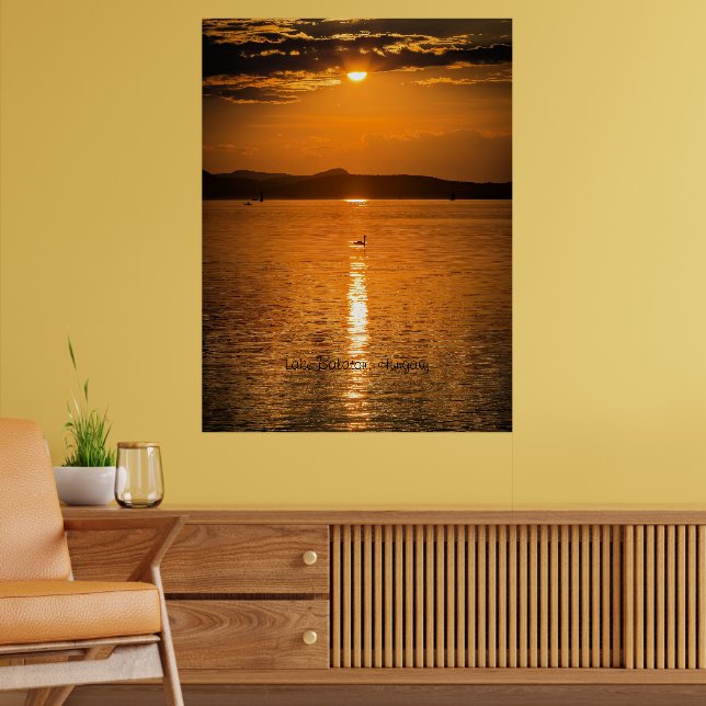 Poster Sunset, Lago Balaton, Hungria (Sala de Estar 2)