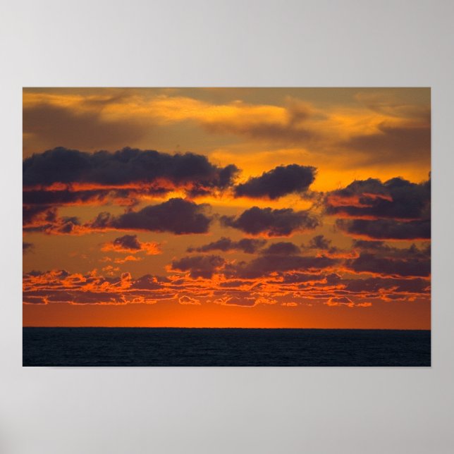 Poster Sunset, Ludington, Michigan (Frente)