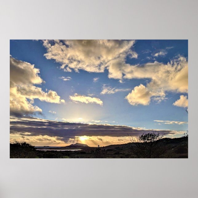 Poster Sunset na Irlanda 6 Canvas Print (Frente)