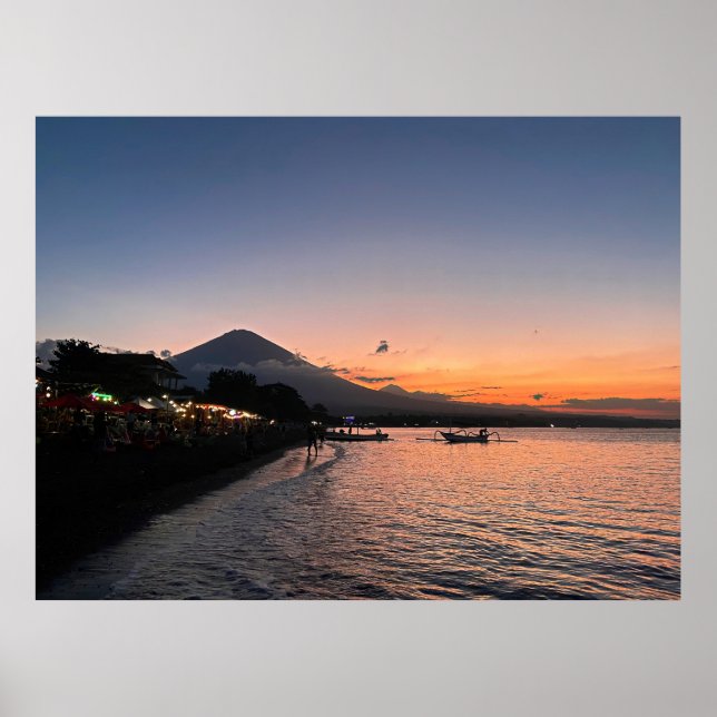 Poster Sunset na praia Amed (Frente)