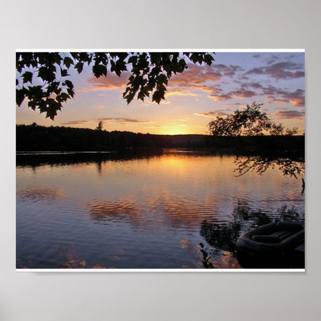 Poster Sunset na Rua do lago. (Frente)
