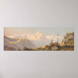 Poster Sunset nas montanhas Carl Lafite