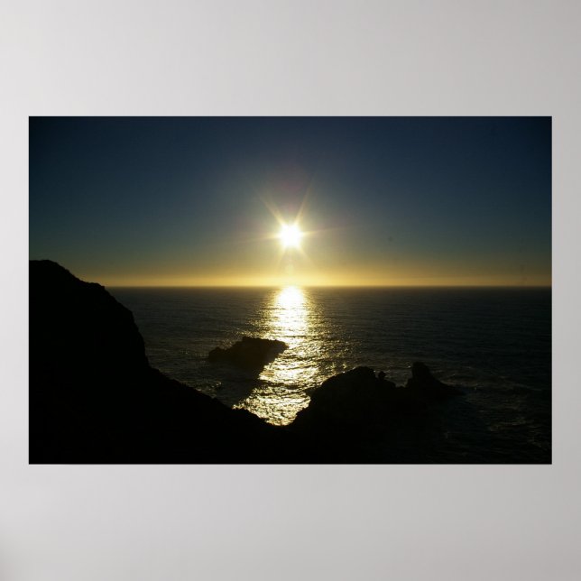 Poster Sunset no Big Sur (Frente)