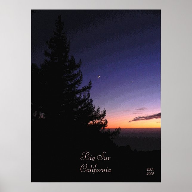 Póster Sunset no Big Sur por Katiamaria Photos & Design T (Frente)