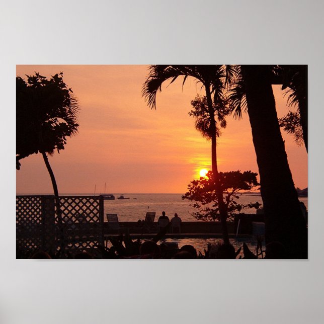 Póster Sunset no Havaí (Frente)