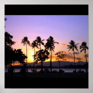 Poster Sunset no Havaí