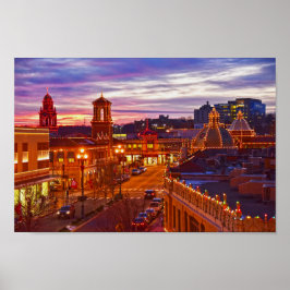 Poster Sunset no Kansas City Plaza Lights