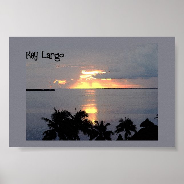 Póster Sunset no Key Largo (Frente)