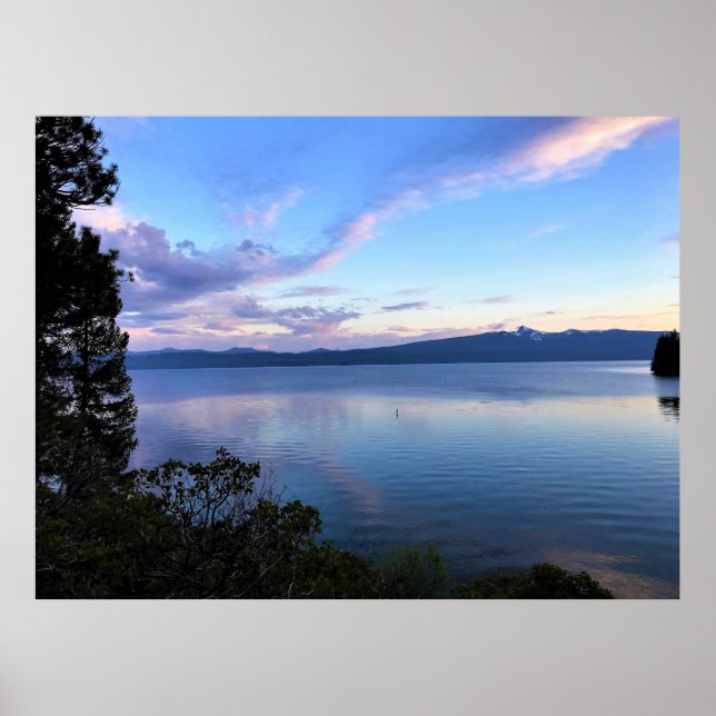 Poster Sunset no Lago Crescent, Oregon (Frente)