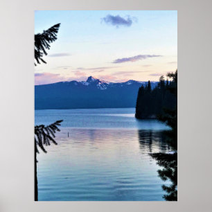 Poster Sunset no Lago Crescent, Oregon