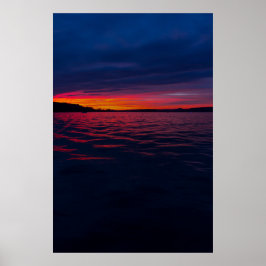 Poster Sunset no Lago Seneca, Ohio