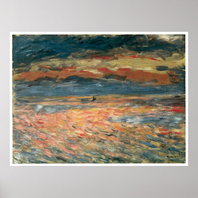 Póster Sunset no mar, Pierre-Auguste Renoir (Frente)
