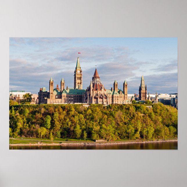 Poster Sunset no Parlamento Hill - Ottawa (Frente)