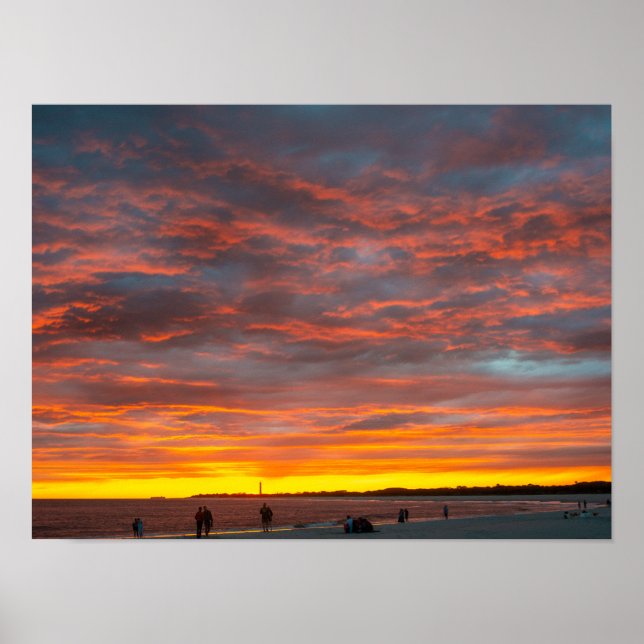 Poster Sunset no Ponto de Cabo maio (Frente)