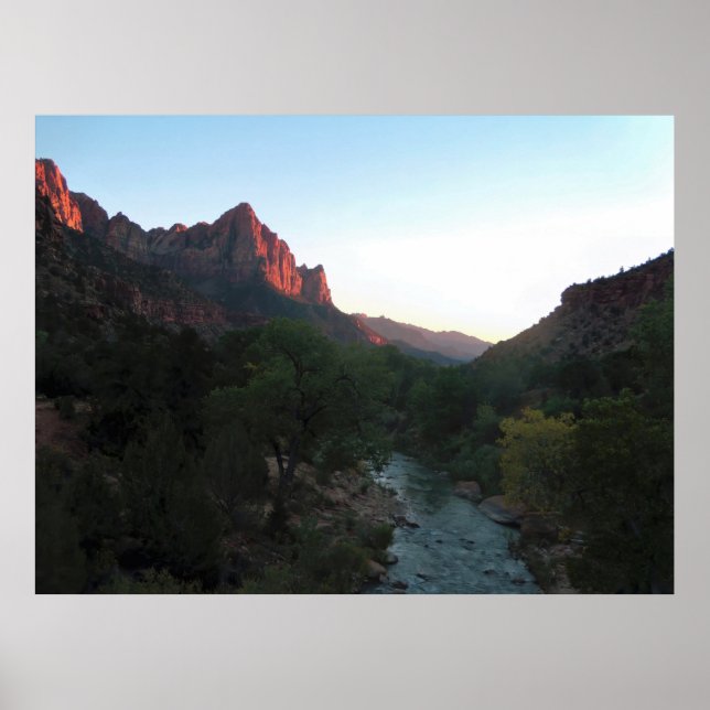 Poster Sunset no Zion Canyon (Frente)