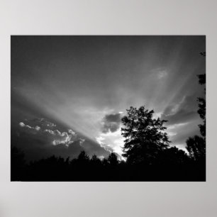 Poster Sunset / Noir