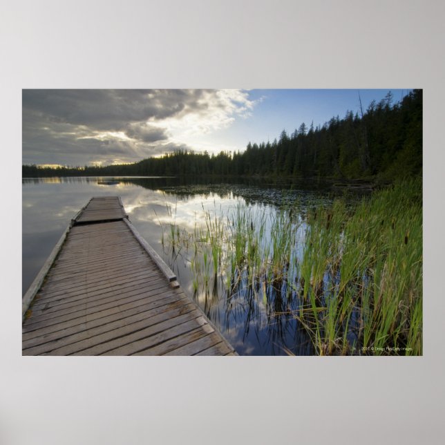 Poster Sunset Num Lago Pequeno (Frente)