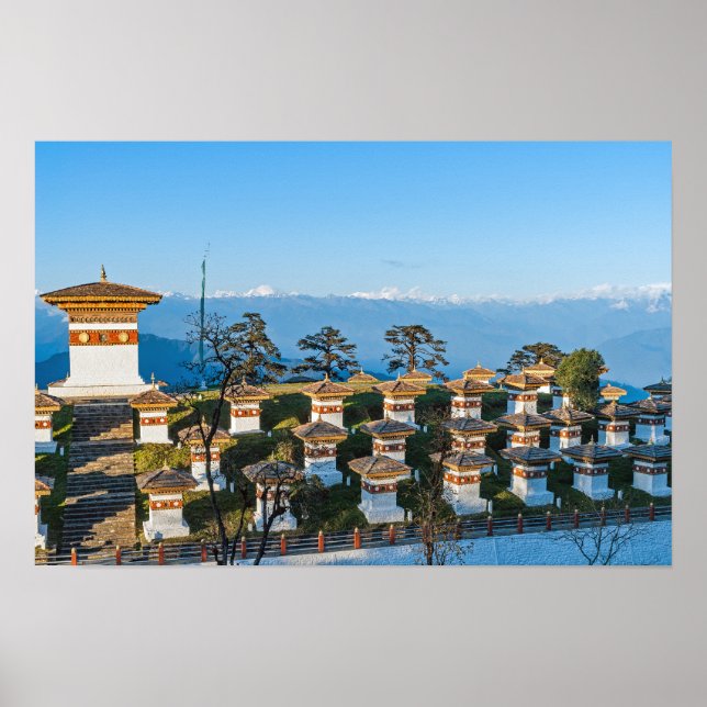Poster Sunset on Dochula Pass - Butão, Himalaya (Frente)