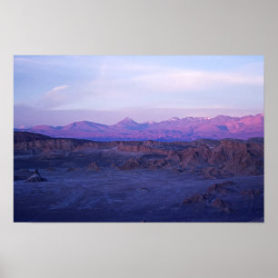 Poster Sunset on Moon Valley - Chile