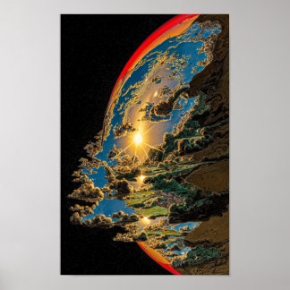 Poster Sunset Over Alien Planet C