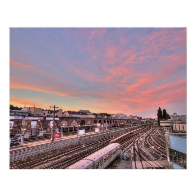 Póster Sunset Over Spittelau, Viena Áustria (Frente)