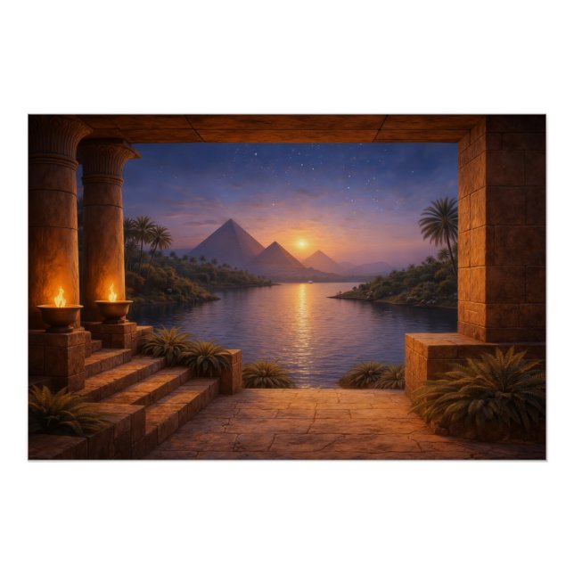 Póster Sunset Over the Nile Poster (Frente)