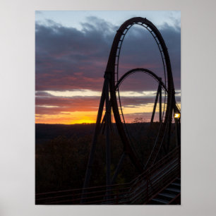 Póster Sunset Over Wildfire